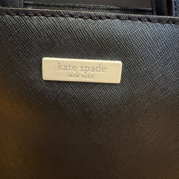 Kate Spade Black New York Tote Bag with Decorative Spade Charm - Picture 2 of 9